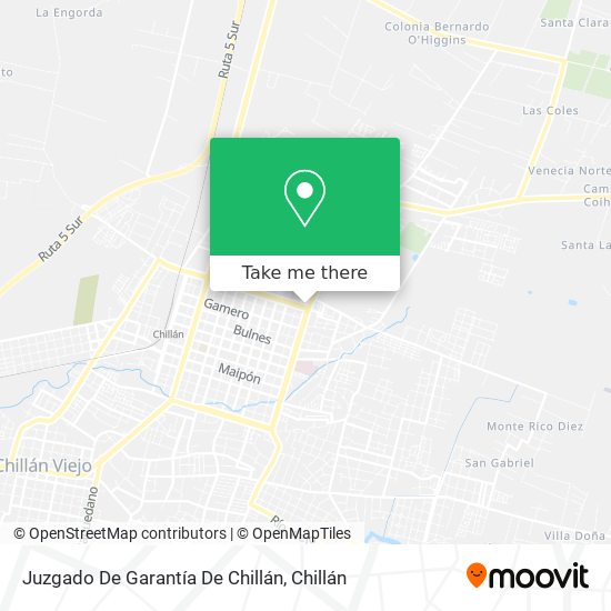 Juzgado De Garantía De Chillán map