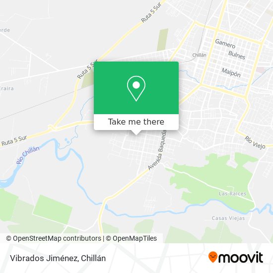 Vibrados Jiménez map