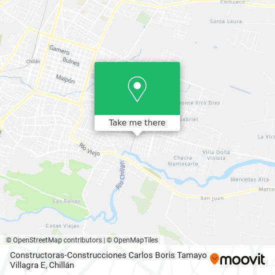 Constructoras-Construcciones Carlos Boris Tamayo Villagra E map