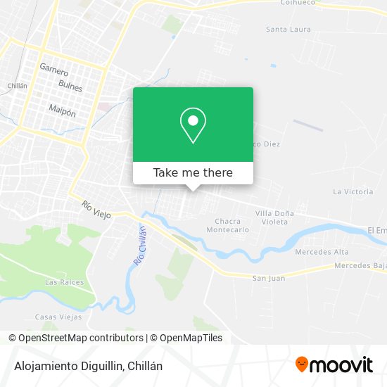Alojamiento Diguillin map