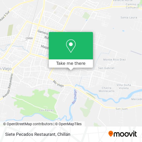 Siete Pecados Restaurant map