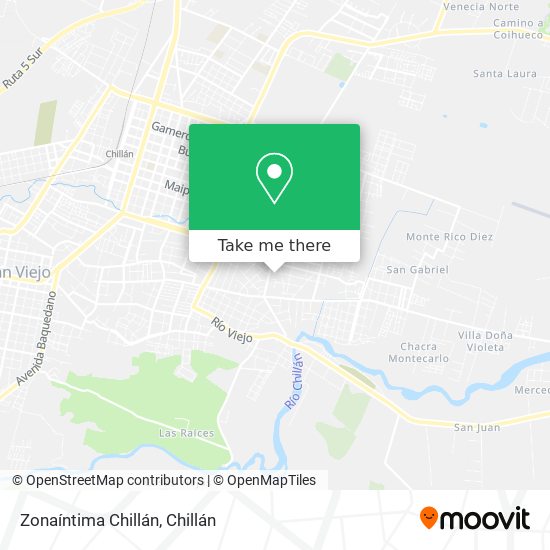 Zonaíntima Chillán map