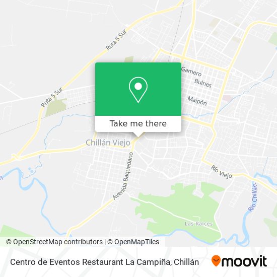 Centro de Eventos Restaurant La Campiña map