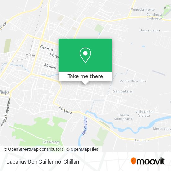 Cabañas Don Guillermo map