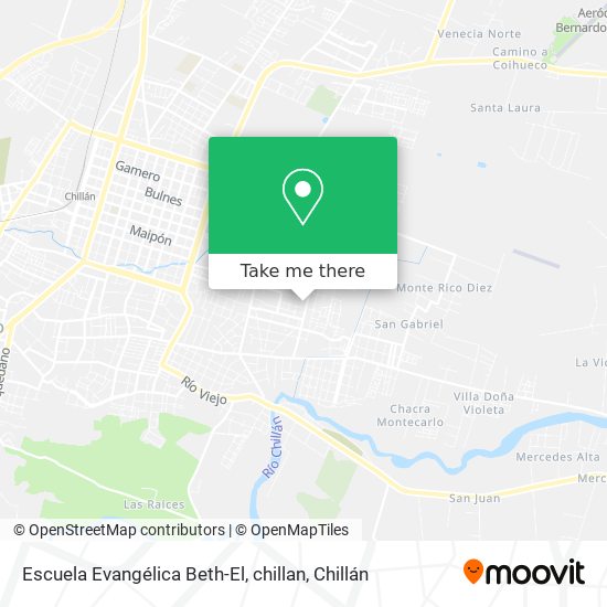 Escuela Evangélica Beth-El, chillan map