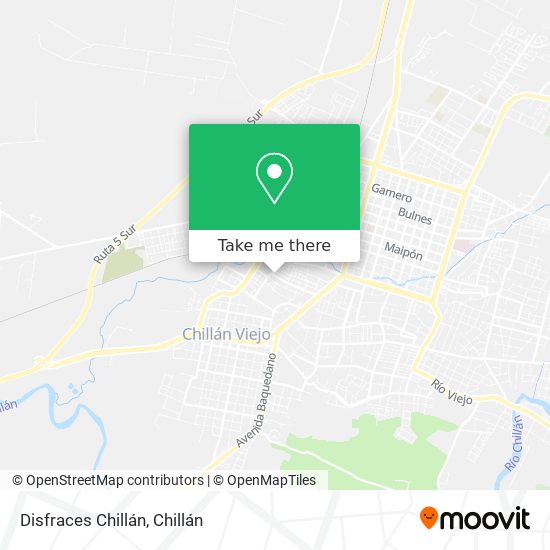 Disfraces Chillán map