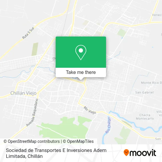 Mapa de Sociedad de Transportes E Inversiones Adem Limitada