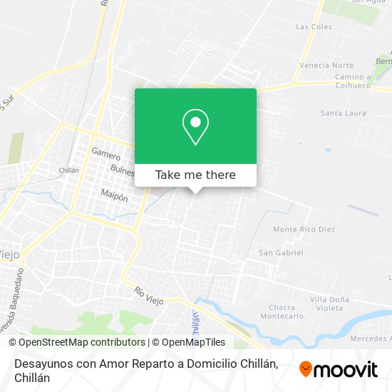 Desayunos con Amor Reparto a Domicilio Chillán map