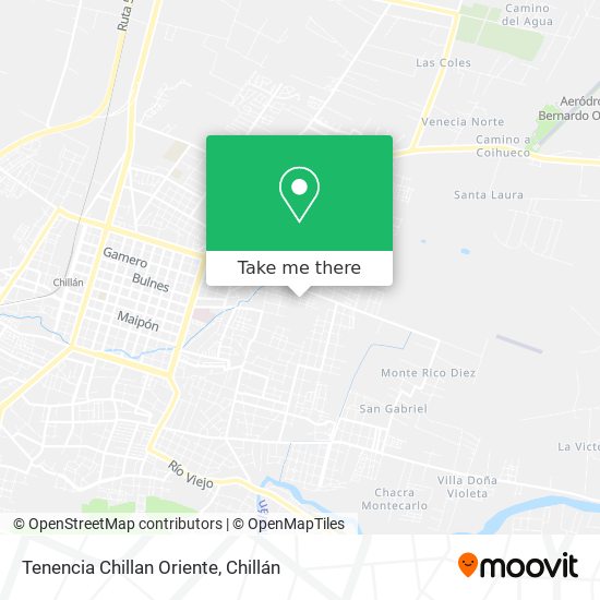 Tenencia Chillan Oriente map