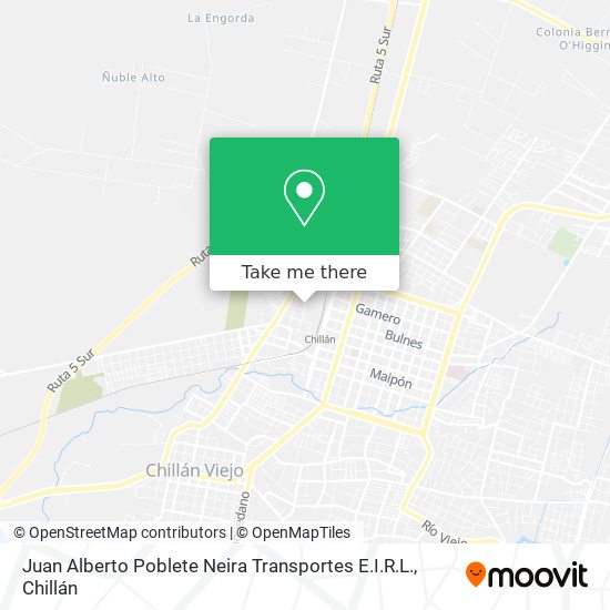 Juan Alberto Poblete Neira Transportes E.I.R.L. map