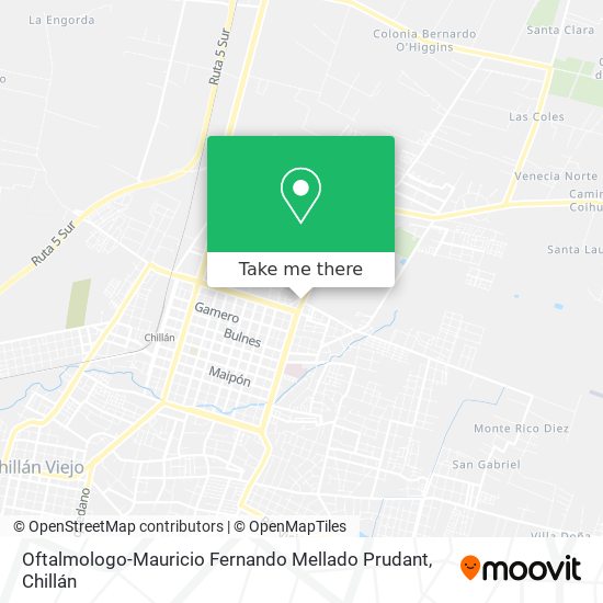 Oftalmologo-Mauricio Fernando Mellado Prudant map