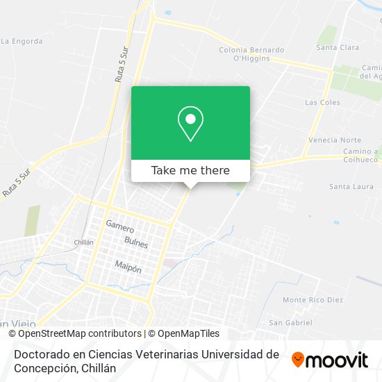 Doctorado en Ciencias Veterinarias Universidad de Concepción map