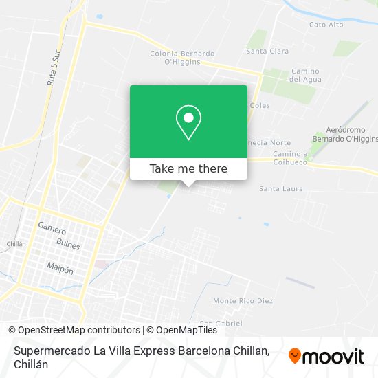 Supermercado La Villa Express Barcelona Chillan map