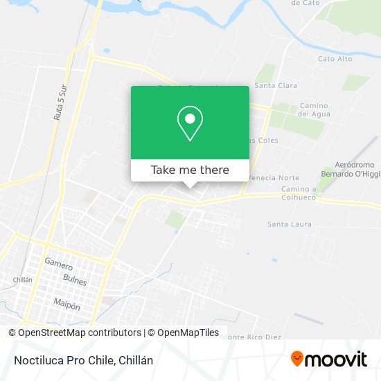 Noctiluca Pro Chile map