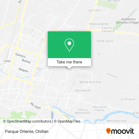 Parque Oriente map