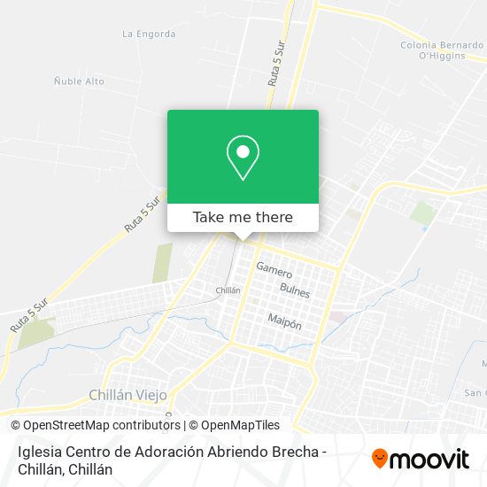 Iglesia Centro de Adoración Abriendo Brecha - Chillán map