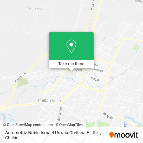 Mapa de Automotriz Nuble Ismael Urrutia Orellana E.I.R.L.