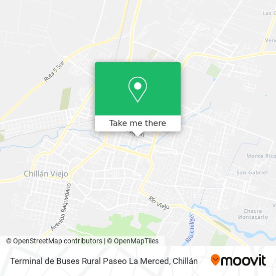 Mapa de Terminal de Buses Rural Paseo La Merced