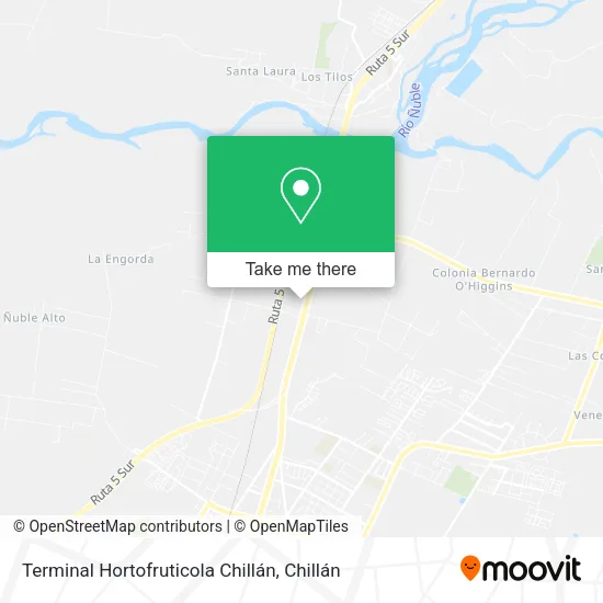 Mapa de Terminal Hortofruticola Chillán