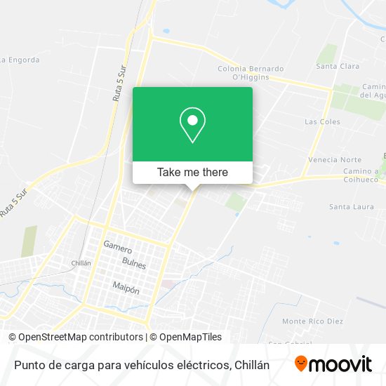 Punto de carga para vehículos eléctricos map