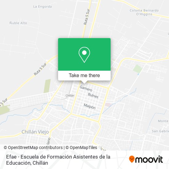 Efae - Escuela de Formación Asistentes de la Educación map