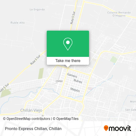Pronto Express Chillan map