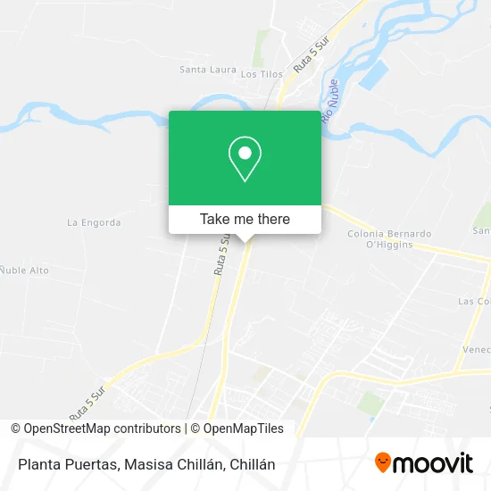 Mapa de Planta Puertas, Masisa Chillán