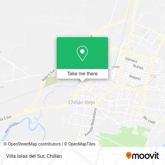 Villa Islas del Sur map