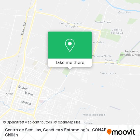 Centro de Semillas, Genética y Entomología - CONAF map