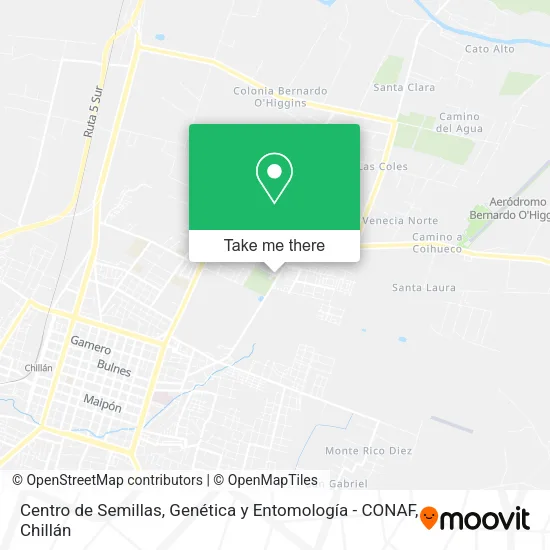 Centro de Semillas, Genética y Entomología - CONAF map