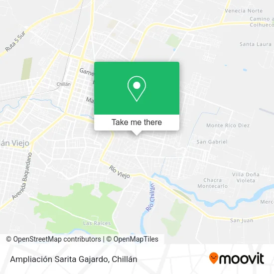 Ampliación Sarita Gajardo map