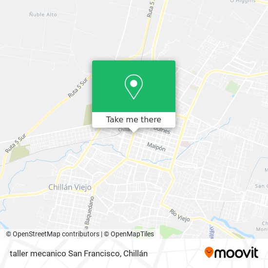 Mapa de taller mecanico San Francisco