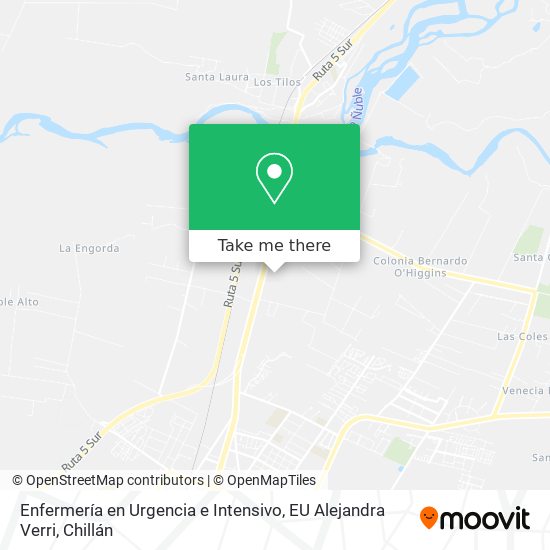 Enfermería en Urgencia e Intensivo, EU Alejandra Verri map