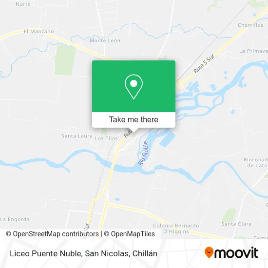 Mapa de Liceo Puente Nuble, San Nicolas