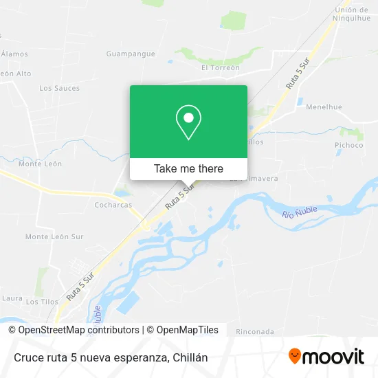 Mapa de Cruce ruta 5 nueva esperanza