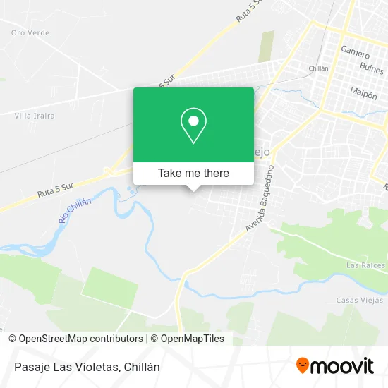 Pasaje Las Violetas map