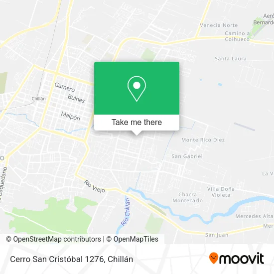 Cerro San Cristóbal 1276 map