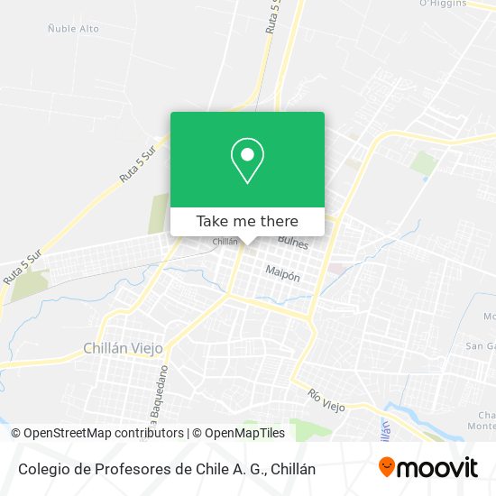 Colegio de Profesores de Chile A. G. map