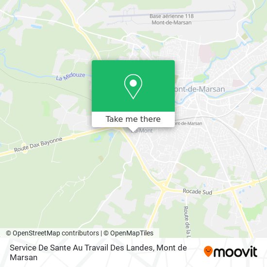 Service De Sante Au Travail Des Landes map