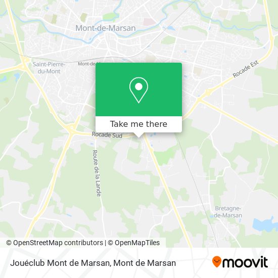 Mapa Jouéclub Mont de Marsan