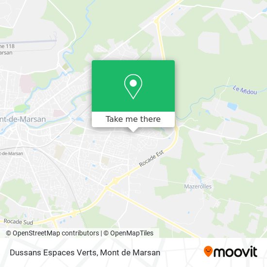 Dussans Espaces Verts map