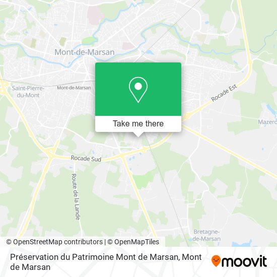 Mapa Préservation du Patrimoine Mont de Marsan