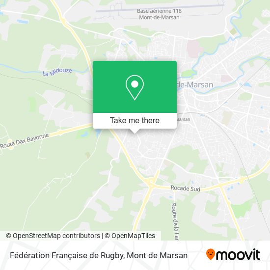 Fédération Française de Rugby map