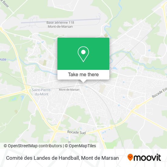 Comité des Landes de Handball map