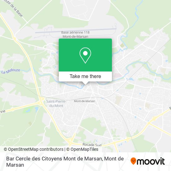 Mapa Bar Cercle des Citoyens Mont de Marsan