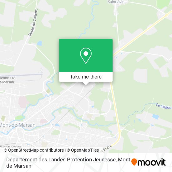 Département des Landes Protection Jeunesse map