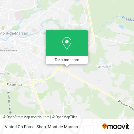 Vinted Go Parcel Shop map