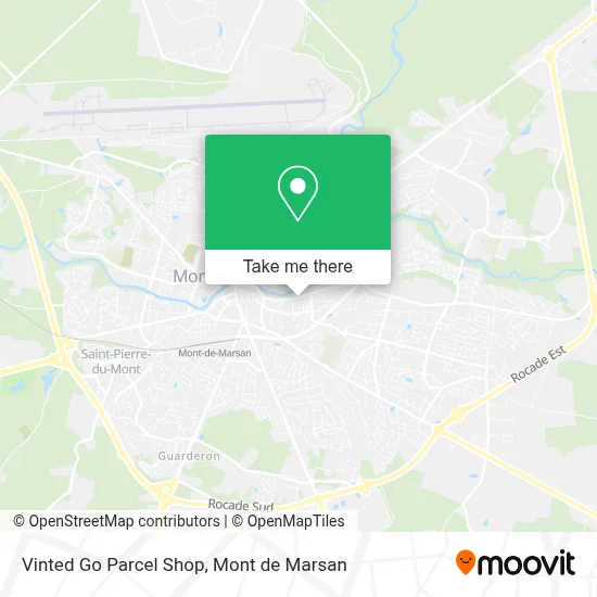 Vinted Go Parcel Shop map