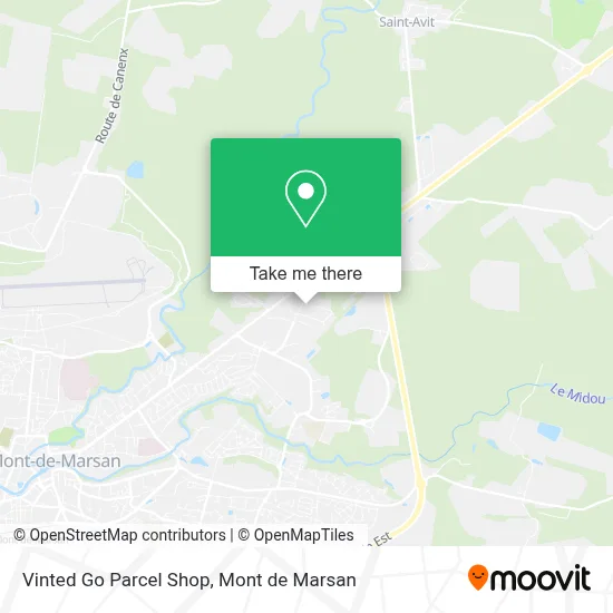 Vinted Go Parcel Shop map