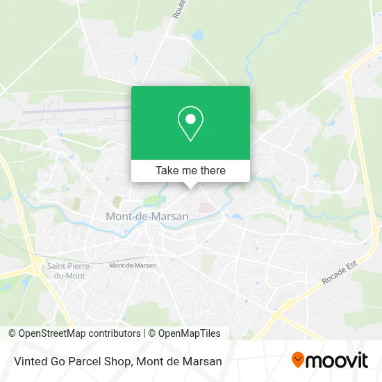 Vinted Go Parcel Shop map